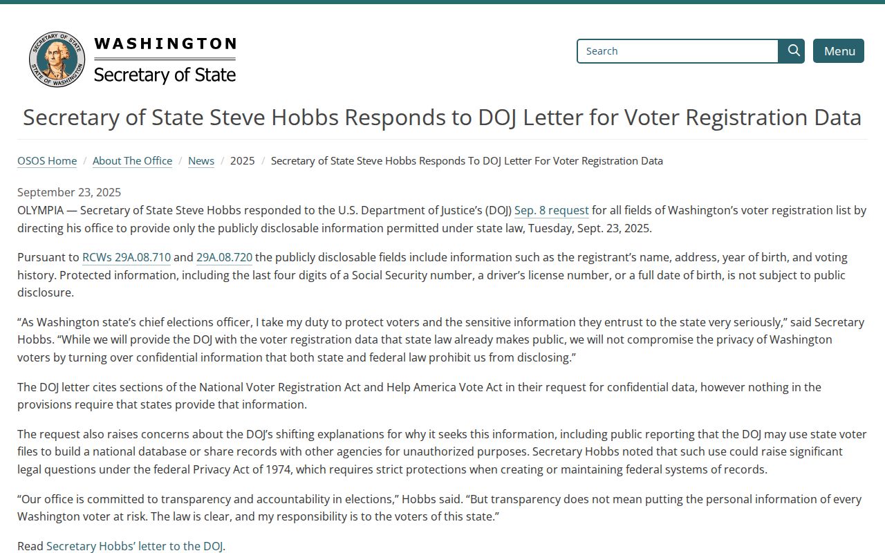 Des Moines resident lookup voter data privacy limits