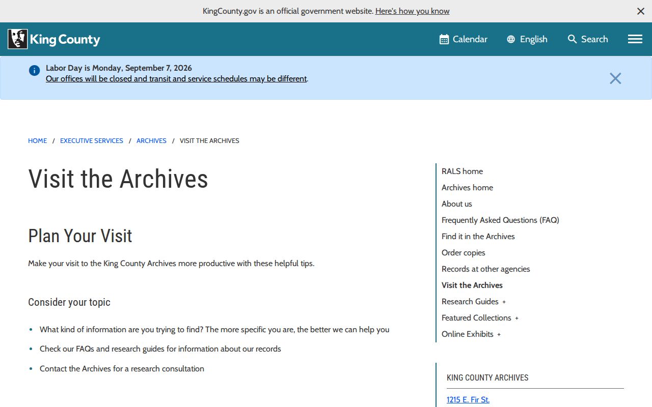 King County Archives information for tracing previous residents of Des Moines